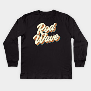 Rod Wave Retro Kids Long Sleeve T-Shirt